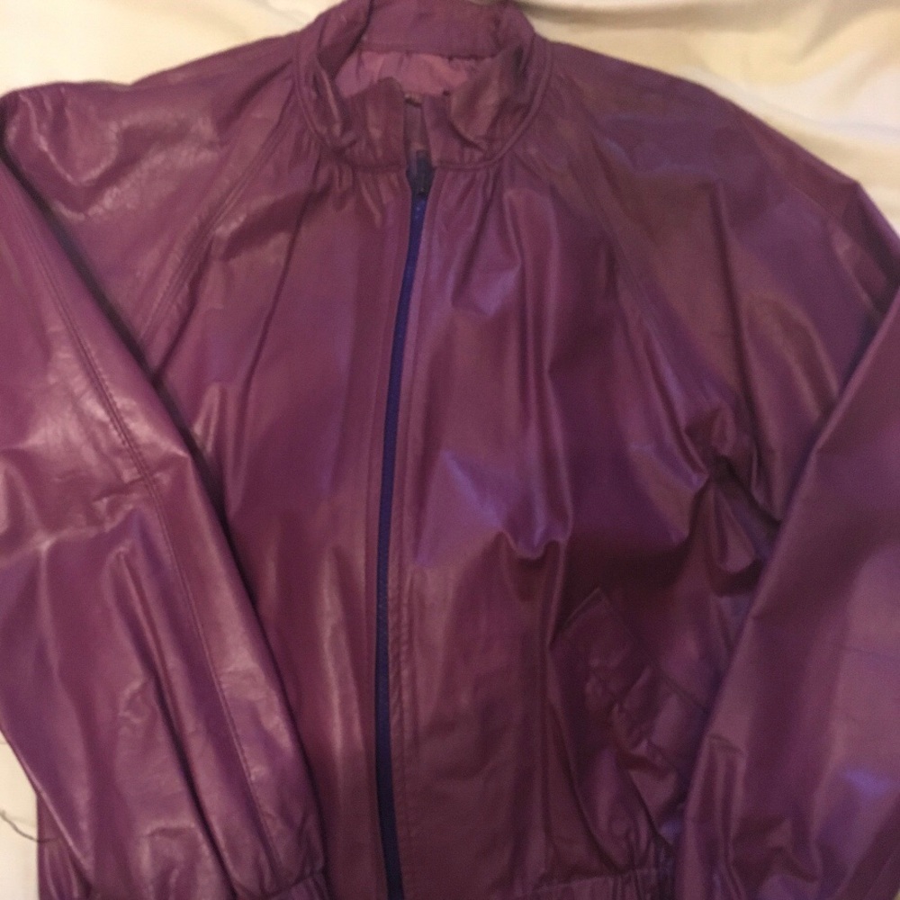 Vintage Jordache Pink Leather Jacket.