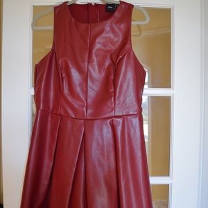 MUST GO‼️ ASOS Box Pleat Skater Dress - Burgandy