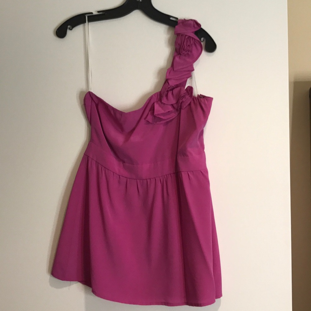 Yumi Kim pink one shoulder top
