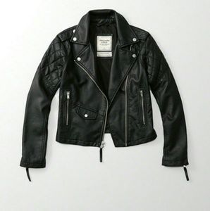 Abercrombie faux leather biker jacket