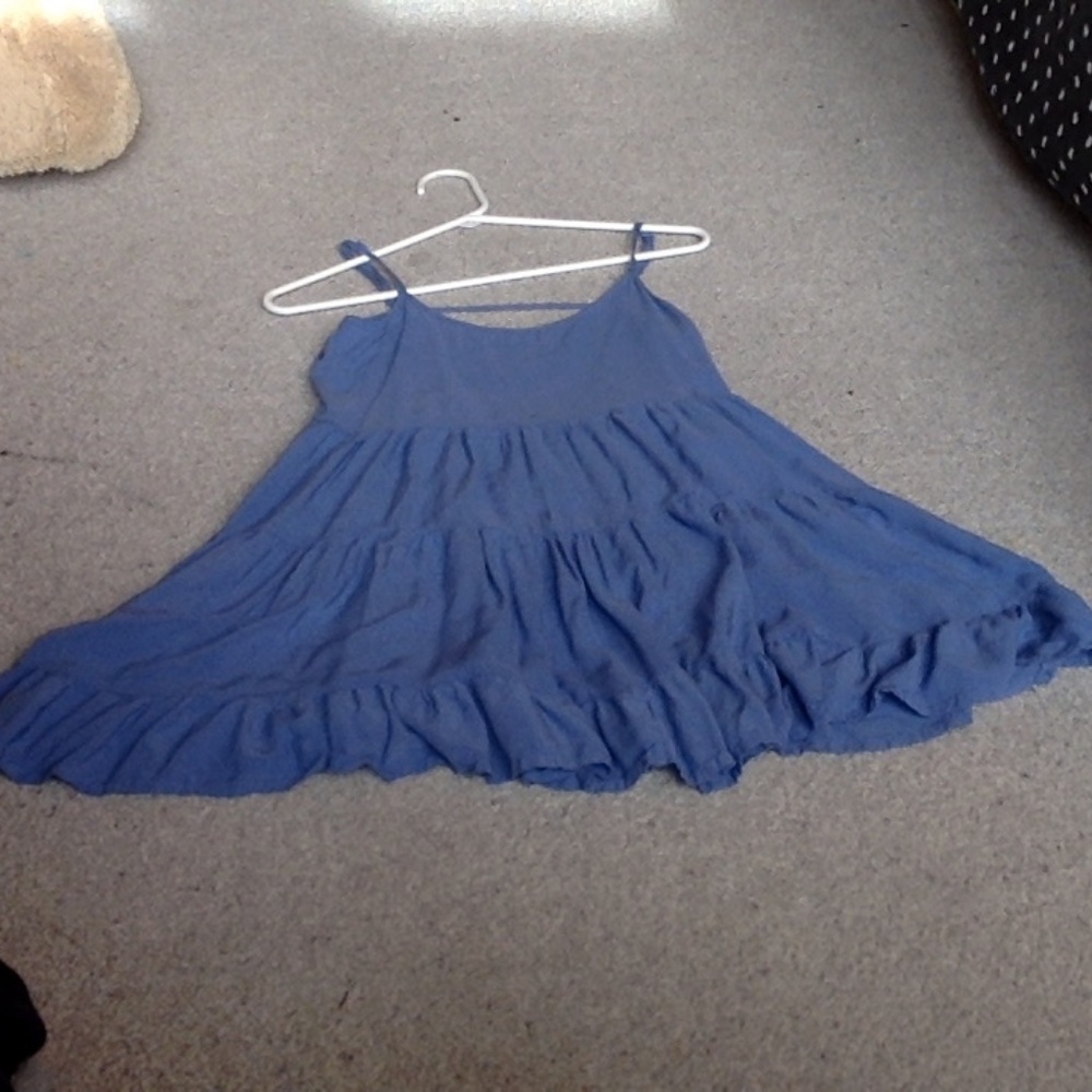 Blue Dress with Cut Out Back