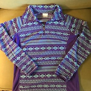 Columbia Pullover Jacket Purple and Blue Pattern