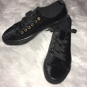 Black Velvet sneakers- Basically New!