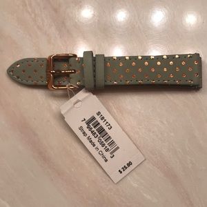 Interchangeable 18mm Fossil leather watch strap