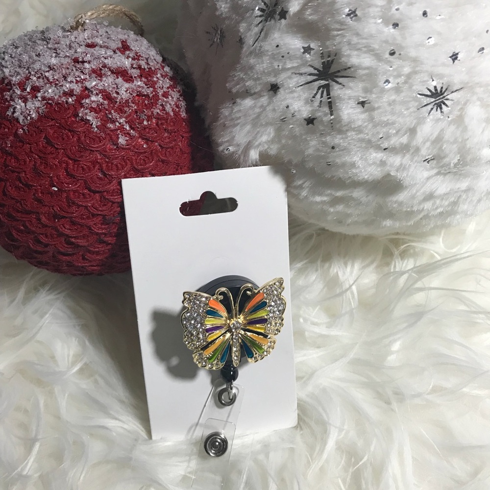Butterfly badge holder