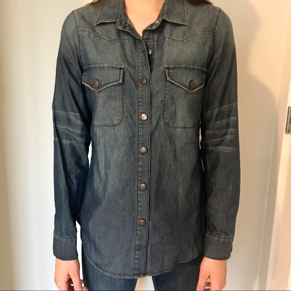 BCBGeneration Dotted Chambray Shirt