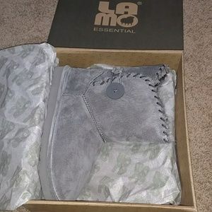 NIB LAMO Grey Suede Boots