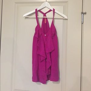 Pink button down blouse