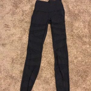 lululemon high waist leggings with mesh cut out