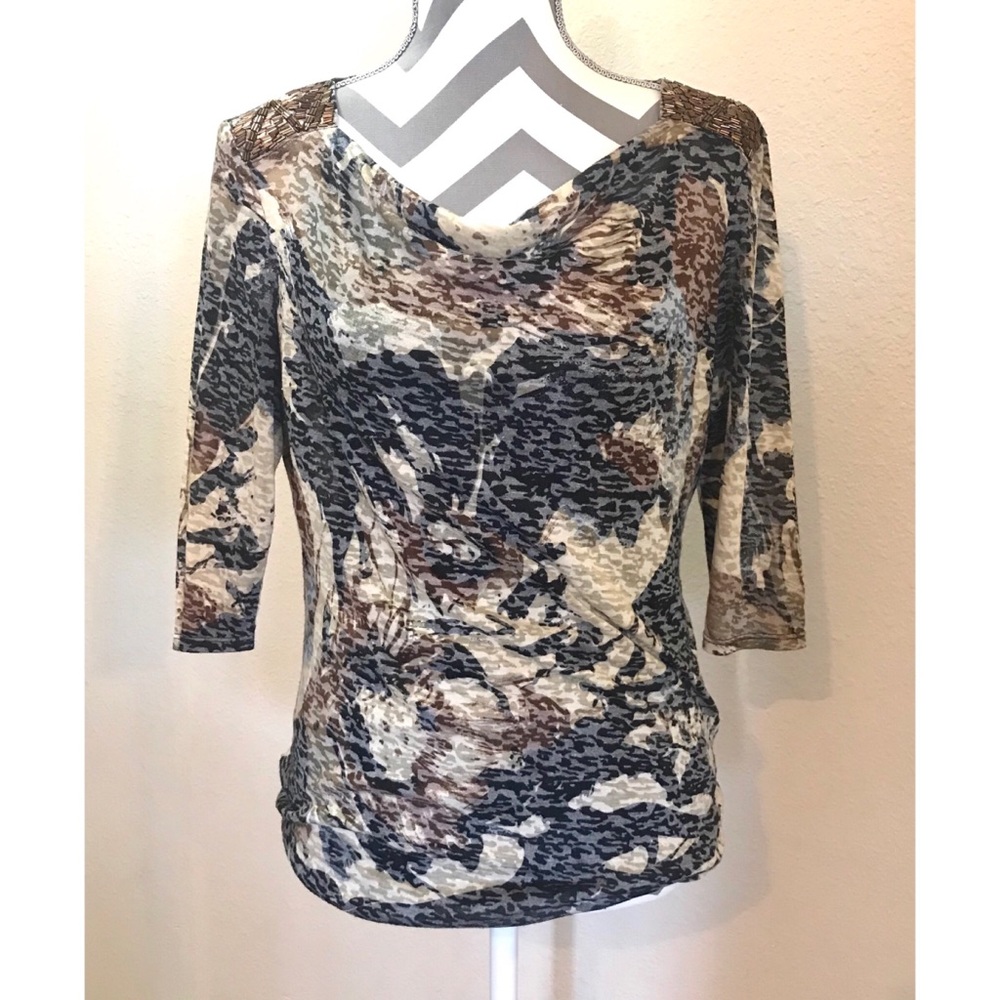 Tribal shirt w/ sequins