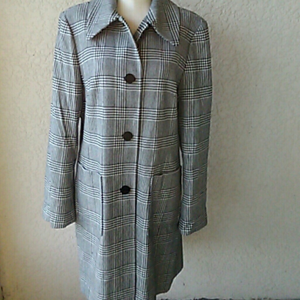 Dressbarn Black & White Coat
