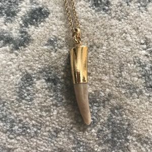 Gold antler tip necklace