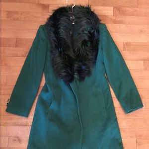 St. John gorgeous green wool coat