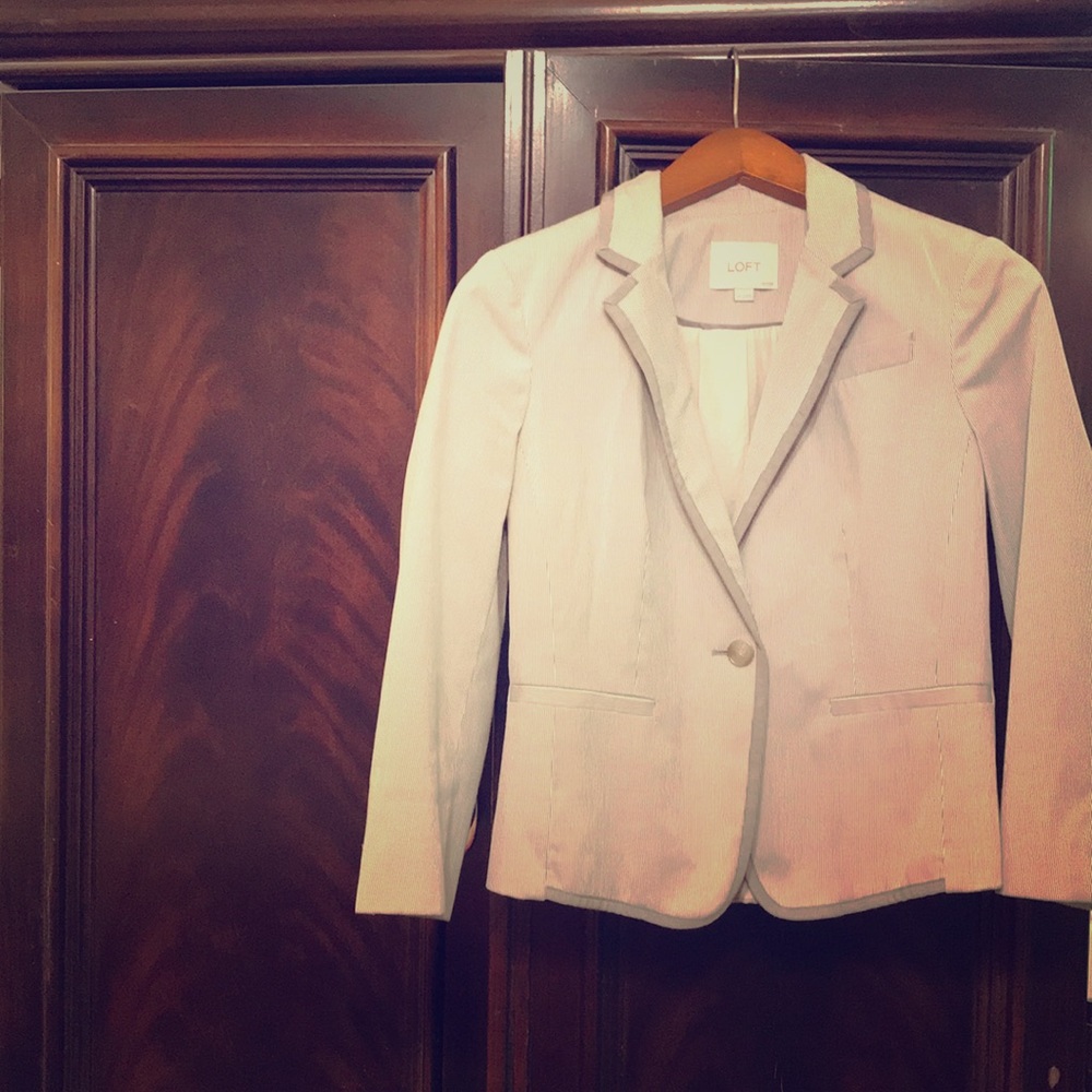 Ann Taylor Loft Pinstripe Blazer
