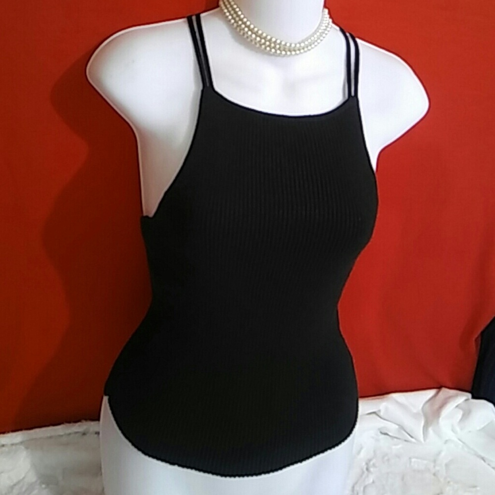 Jamie Scott Knit top sleeveless black Size M