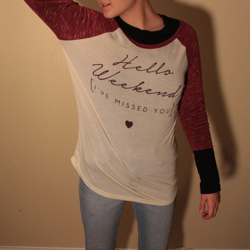 Baseball tee w/ quote in Women's