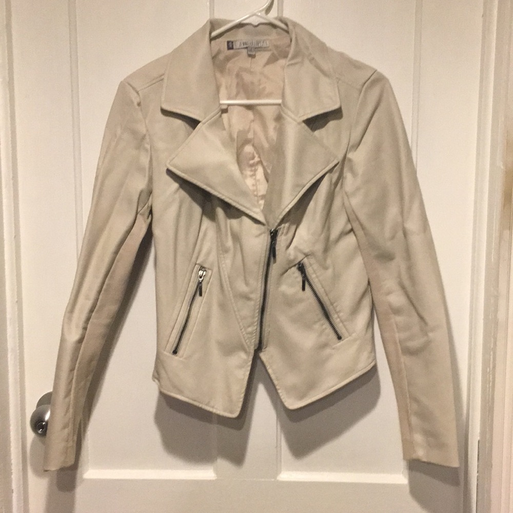 NWOT JLO Leather-like Moto Jacket. Size S