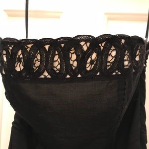 Strapless White House black mkt knee length dress