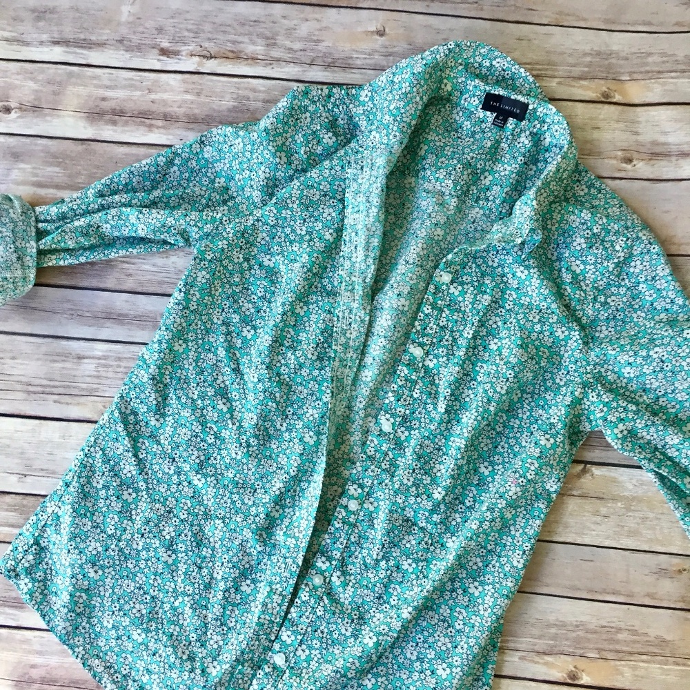 The Limited Blue Floral Top