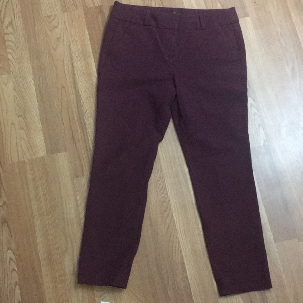 LOFT Burgundy Marissa Skinny pants