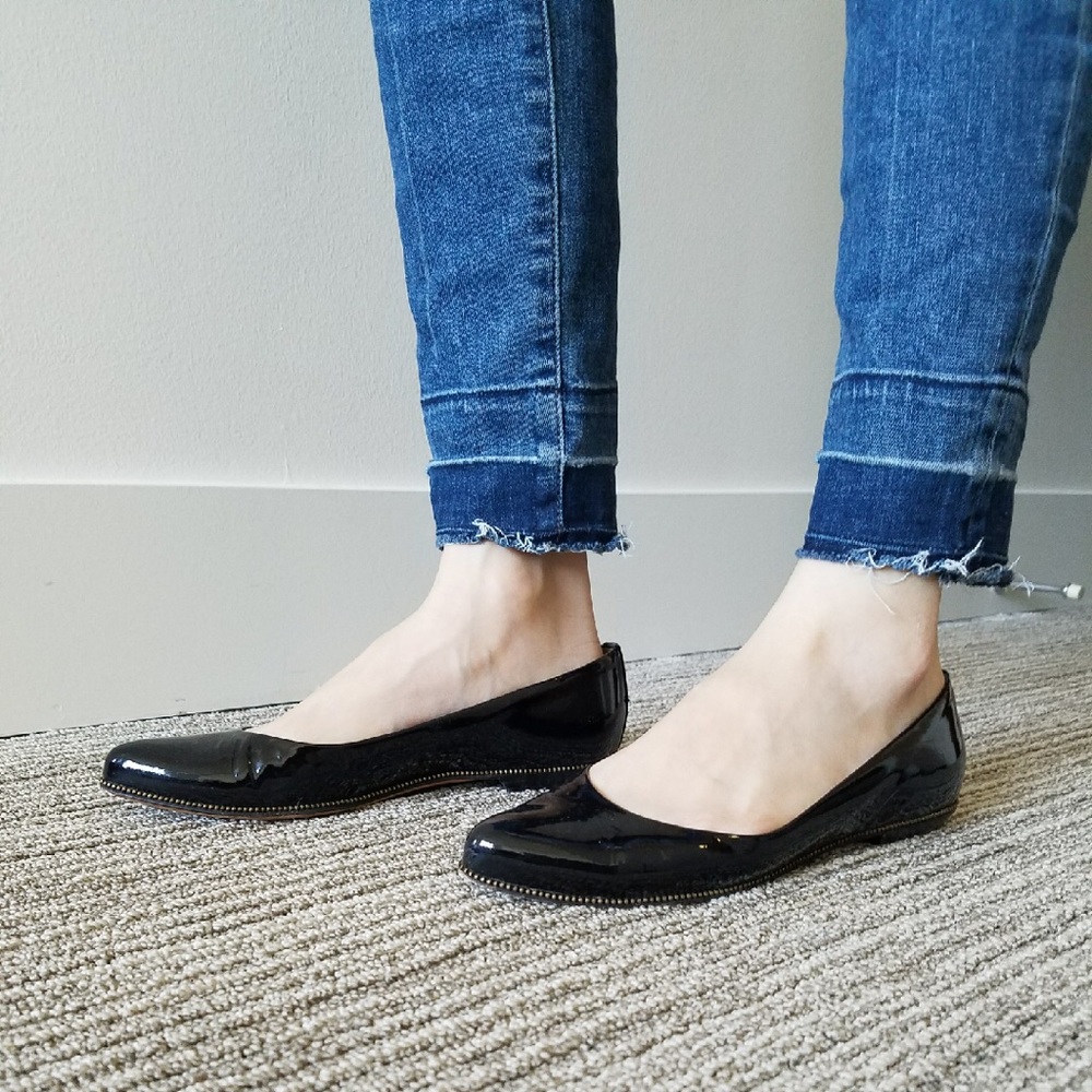 Givenchy black patent flats