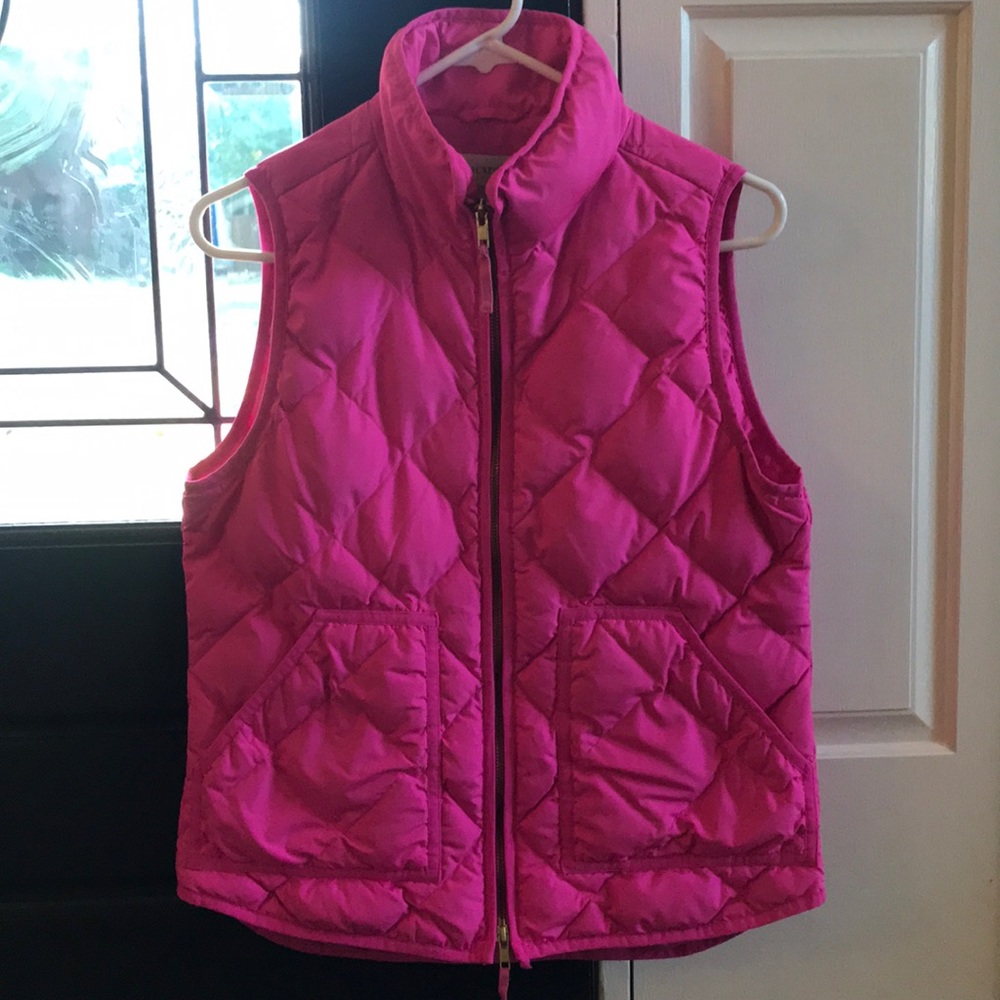 J. Crew pink down vest