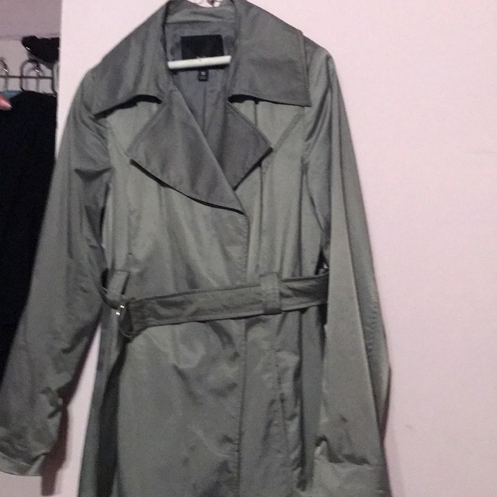 Mossimo.  Silver Tone Trench Coat. NWOT. SIZE M