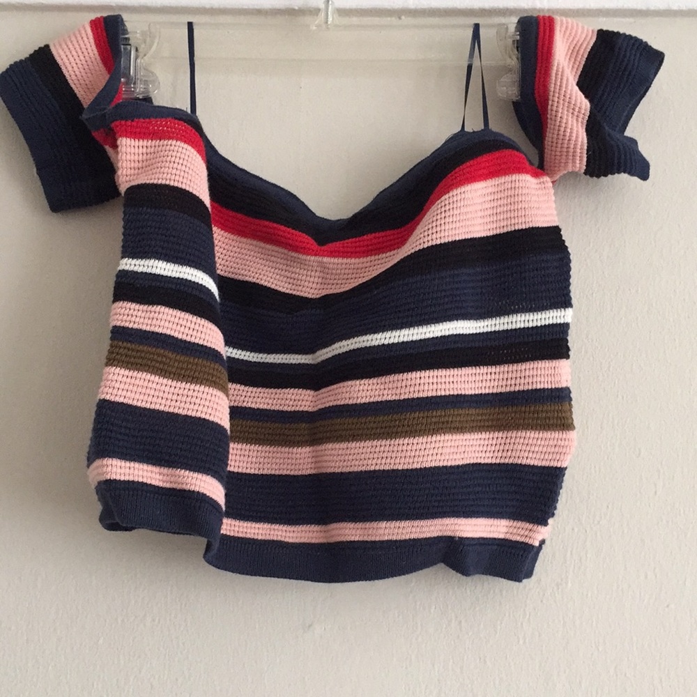 Multi Knit Off Shoulder Top