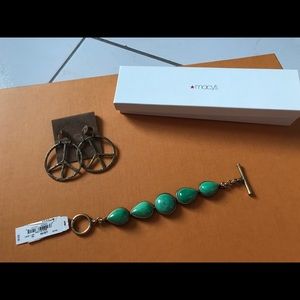 Lucky Brand set of earrings & bracelet!
