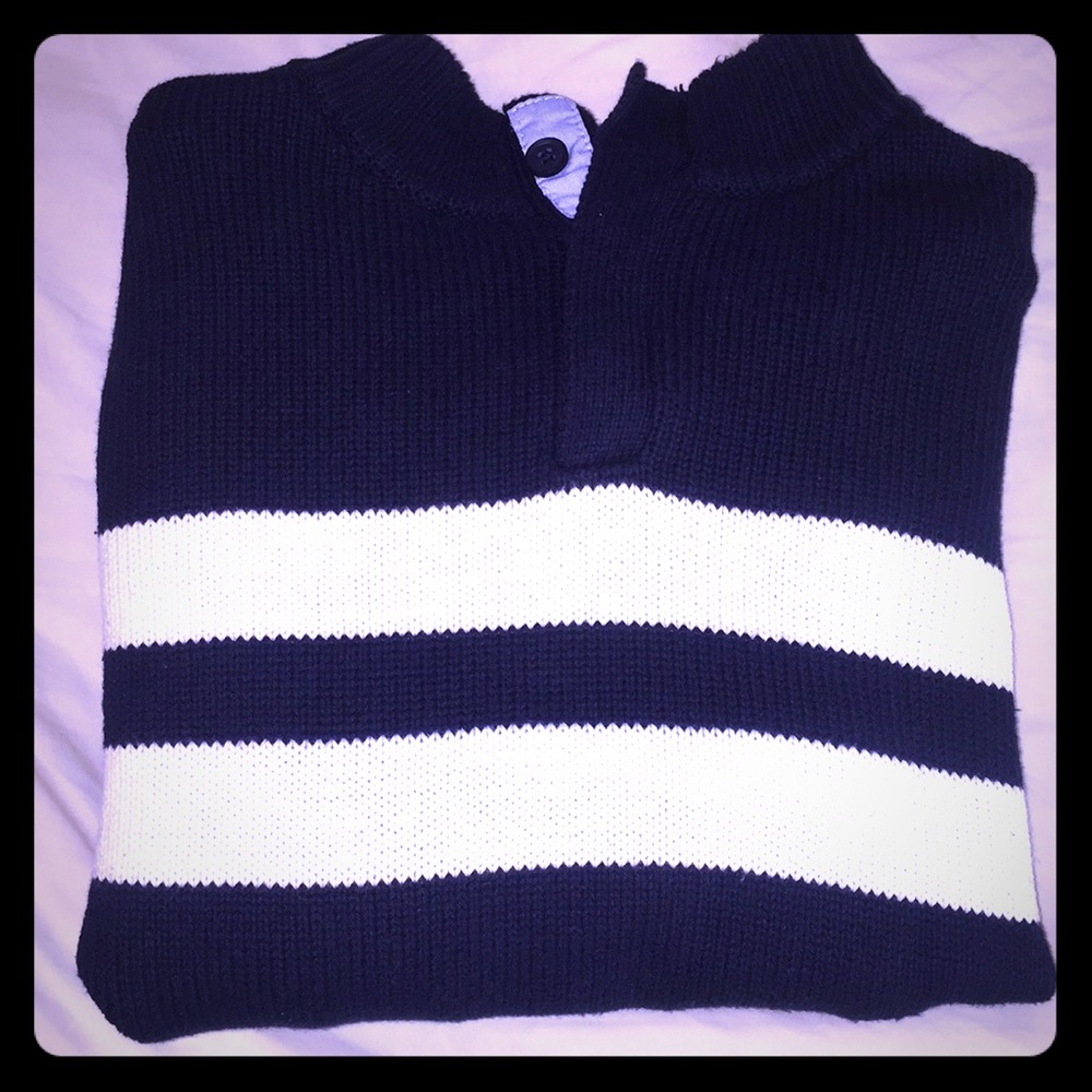 Boys Navy/White Sweater