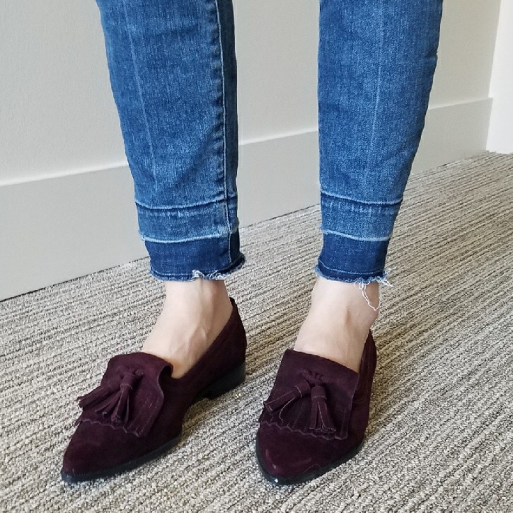 Brand new Stuart Weitzman suede loafers