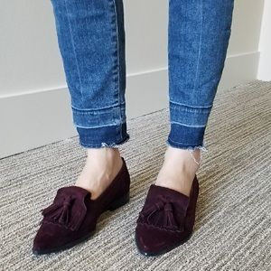 Brand new Stuart Weitzman suede loafers