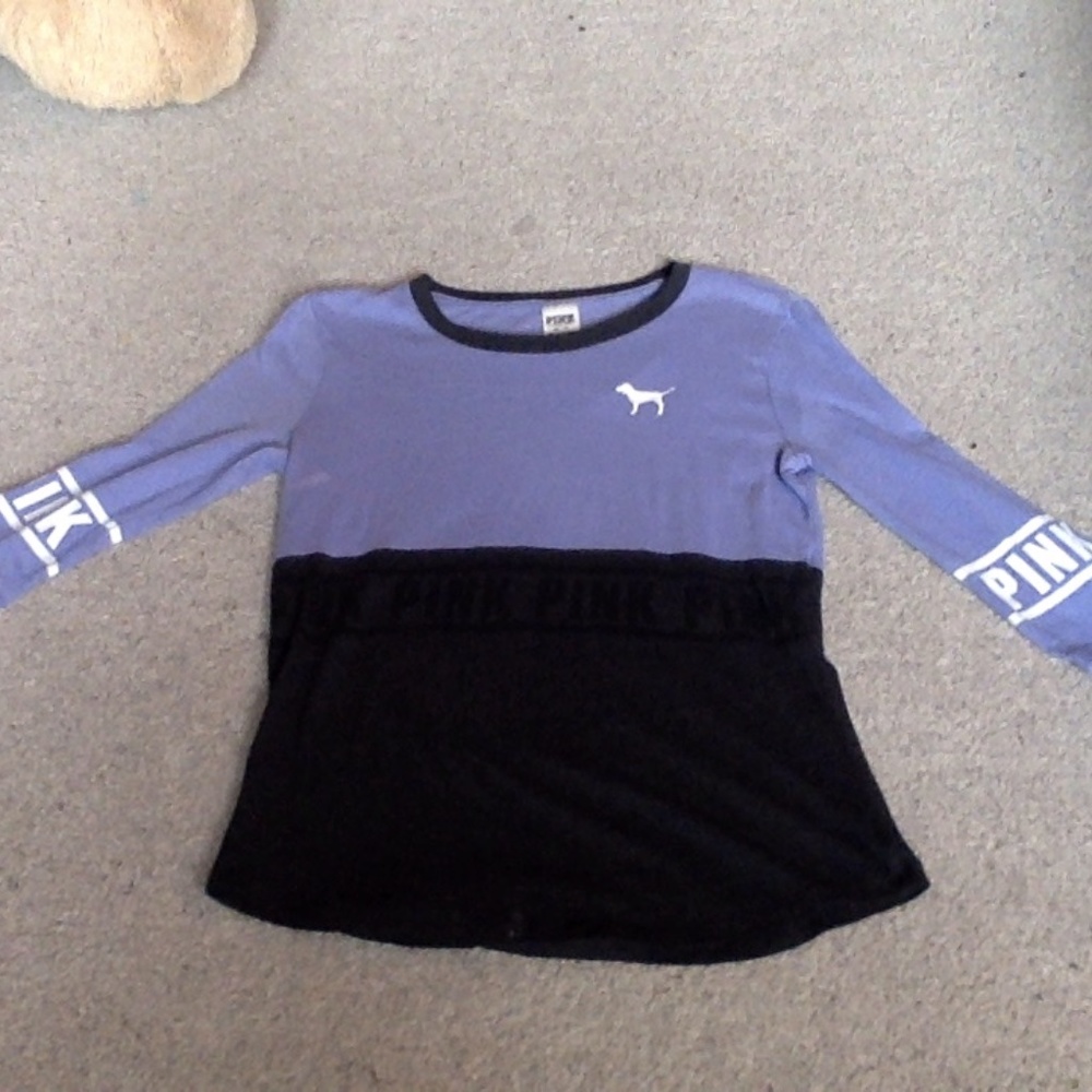 Half Purple Half Dark Grey PInk T shirt