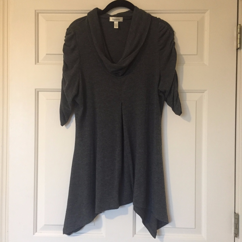 DressBarn long gray cowl neck sweater