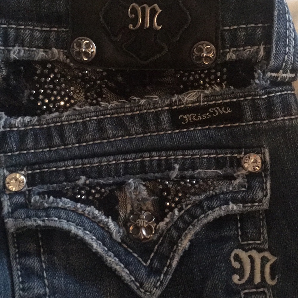 Miss Me Black Lace Jeans