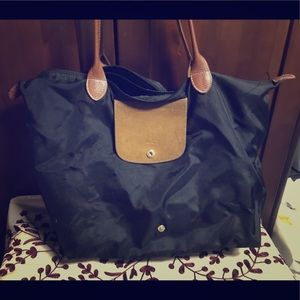 Large long champ packable tote
