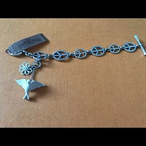 Lucky Brand peace & bird bracelet!