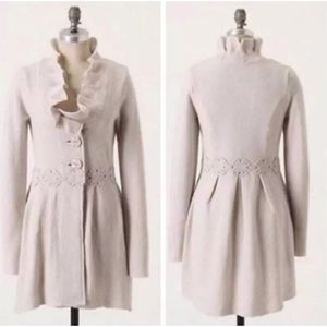 Anthropologie Alice In Autumn Wool Sweater Coat