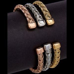 Meshmerise Set of 3 Mesh Weave Bangles NWOT