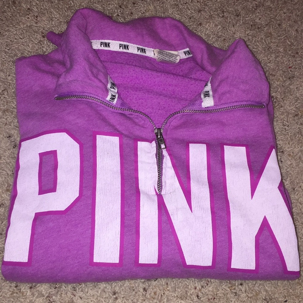 purplish Victoria's Secret Pink half-zip