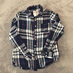 Worn once Plaid button down