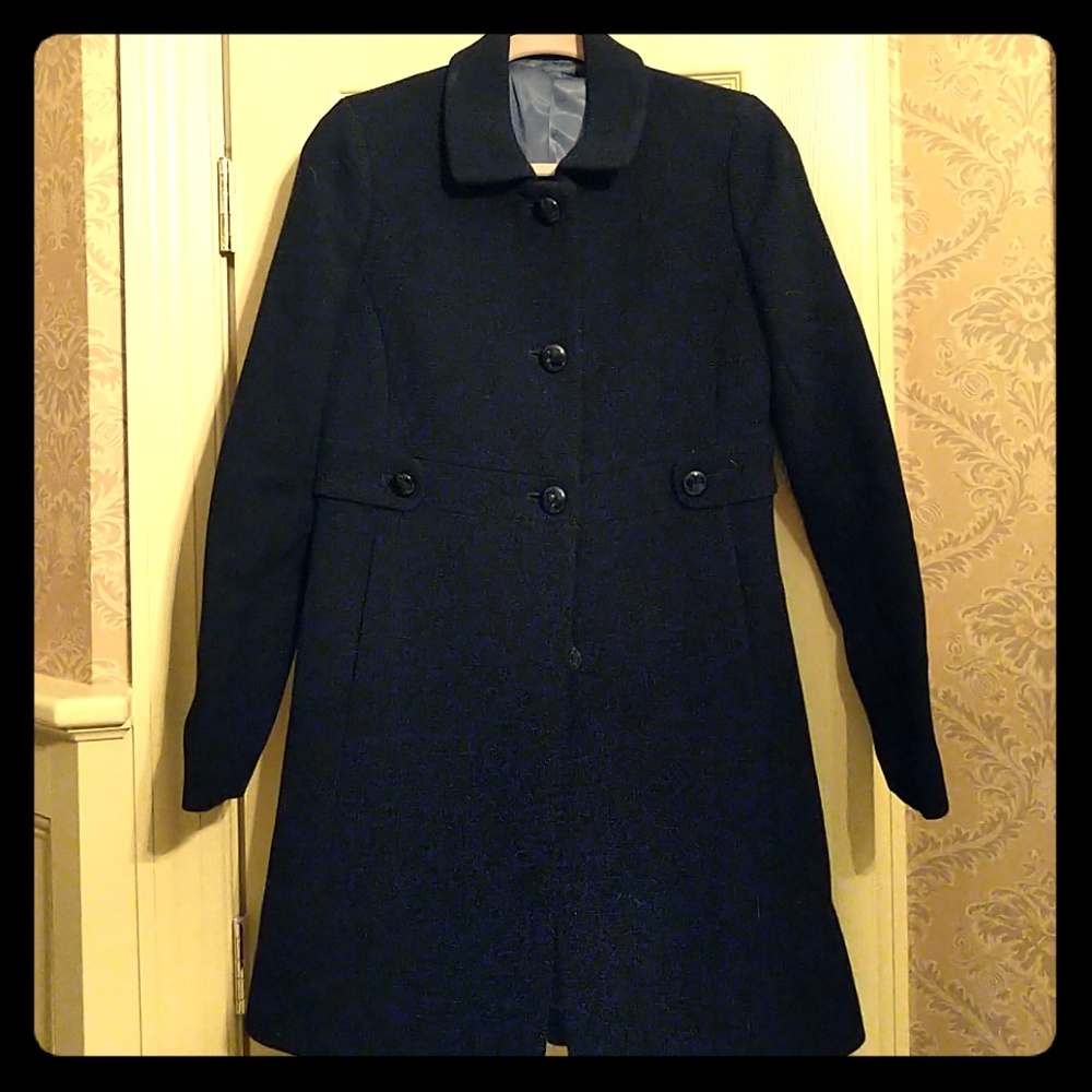 J.Crew Classic black long coat