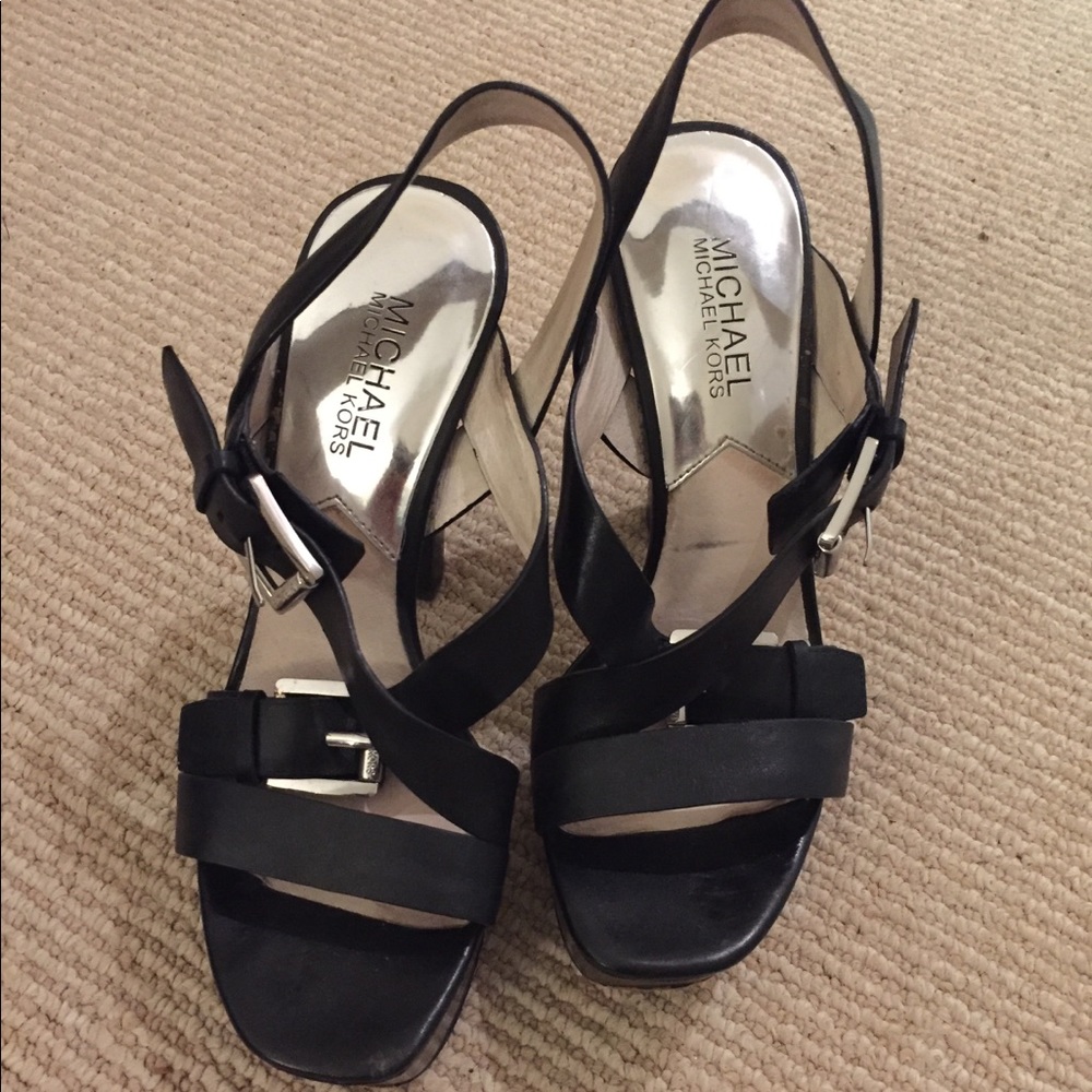 MK Black Sandals