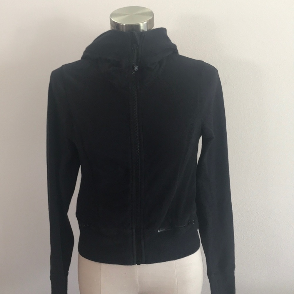 SOLD Lululemon Black Hoodie Jacket sz 4 w