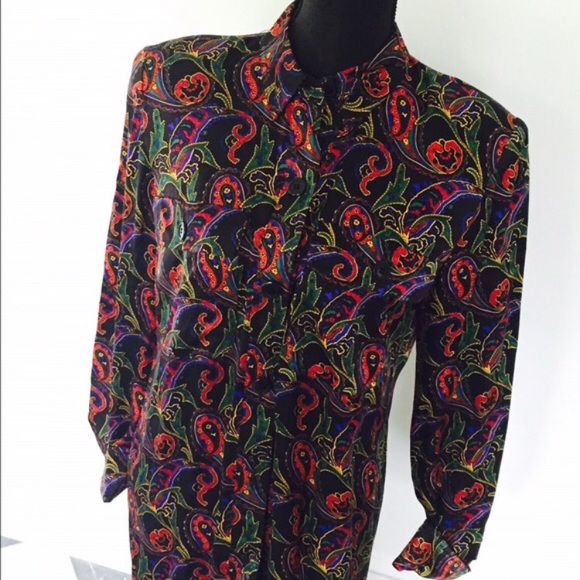 Silk vintage dress gorgeous - Picture 5 of 8