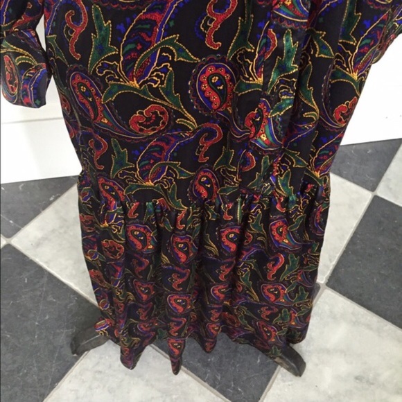 Silk vintage dress gorgeous - Picture 6 of 8