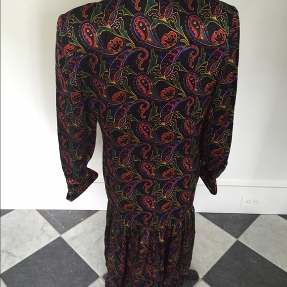 Silk vintage dress gorgeous - Picture 7 of 8