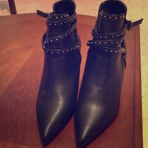 Black Leather Zara Boots