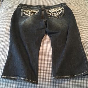 Embellished Capri jeans