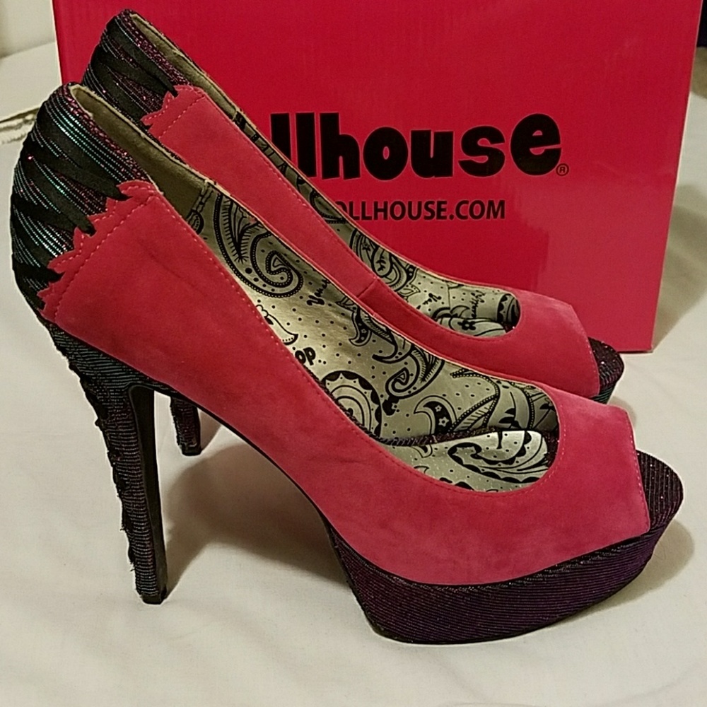 Dollhouse Pink Blue Purple Iridescent Corset Back